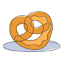 German Pretzel Logo Snack Sticker