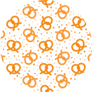 German Pretzel Oktoberfest Seamless Pattern Sticker