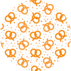 German Pretzel Oktoberfest Seamless Pattern Sticker