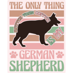 German Shepherd Coffee Sticker
