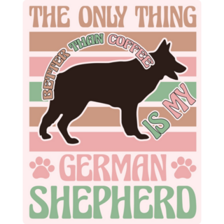 German Shepherd Coffee Sticker