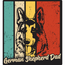 German Shepherd Dad Square Sticker