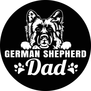 German Shepherd Dad Sticker