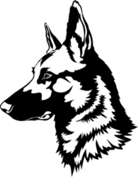 German Shepherd Dog Head Sticker