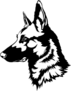 German Shepherd Dog Head Sticker