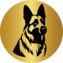 German Shepherd Gold Sticker