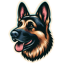 German Shepherd Head Sticker
