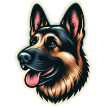 German Shepherd Head Sticker