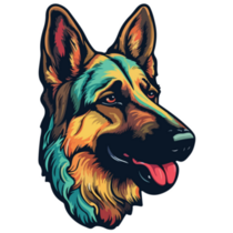 German Shepherd Icon Sticker