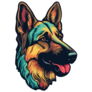 German Shepherd Icon Sticker