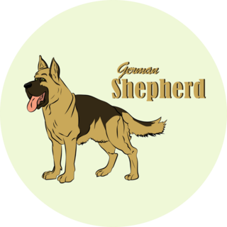 German Shepherd Label Sticker