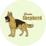German Shepherd Label Sticker