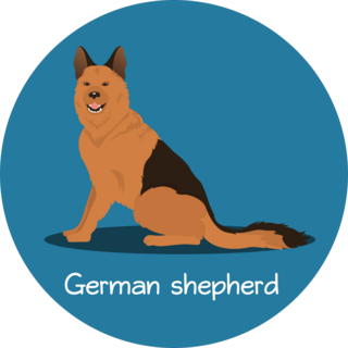 German Shepherd Name Sticker