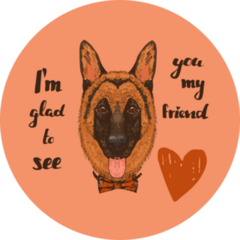 German Shepherd Note Sticker