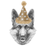 German Shepherd Party Sticker