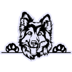 German Shepherd Paws Sticker
