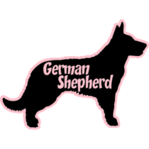 German Shepherd Pink Sticker