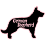 German Shepherd Pink Sticker