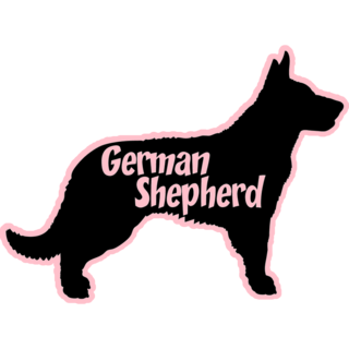 German Shepherd Pink Sticker