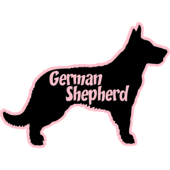 German Shepherd Pink Sticker