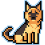German Shepherd Pixel Sticker
