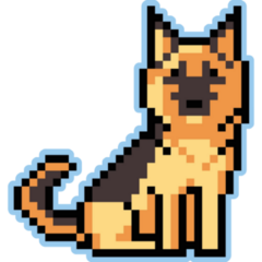 German Shepherd Pixel Sticker