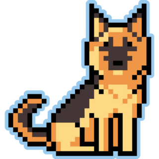 German Shepherd Pixel Sticker