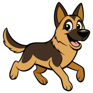 German Shepherd Playful Sticker