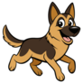German Shepherd Playful Sticker