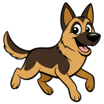 German Shepherd Playful Sticker