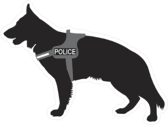 German Shepherd Police Dog Sticker