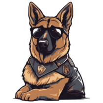 German Shepherd Police Sticker