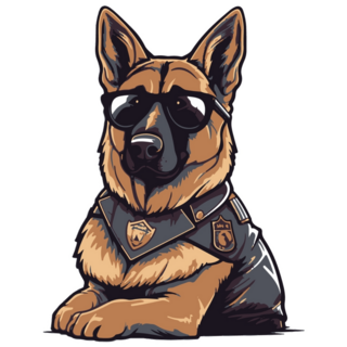 German Shepherd Police Sticker