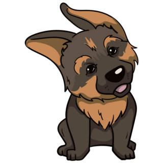 German Shepherd Puppy Sticker