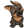 German Shepherd Puppy Sticker