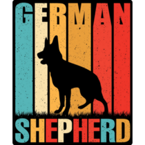  German Shepherd Retro Sticker