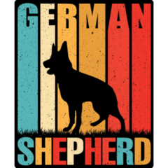  German Shepherd Retro Sticker