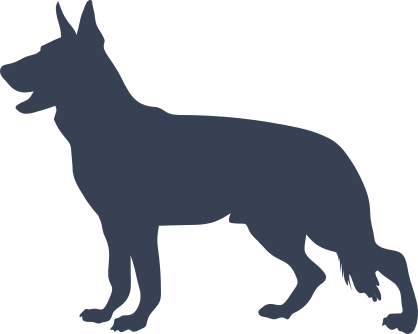 German Shepherd Silouette Dog Sticker