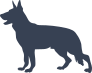 German Shepherd Silouette Dog Sticker