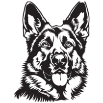 German Shepherd Stencil Sticker