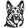 German Shepherd Stencil Sticker