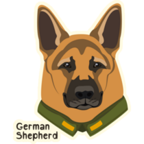 German Shepherd Title Sticker
