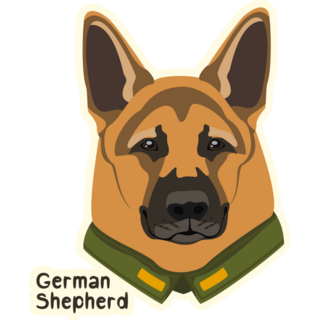 German Shepherd Title Sticker