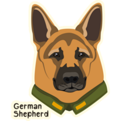 German Shepherd Title Sticker