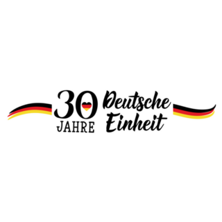 German Unity Day 30 Years Lettering Sticker