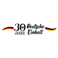 German Unity Day 30 Years Lettering Sticker