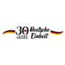German Unity Day 30 Years Lettering Sticker