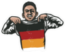 German World Cup Football Soccer Player Sticker
