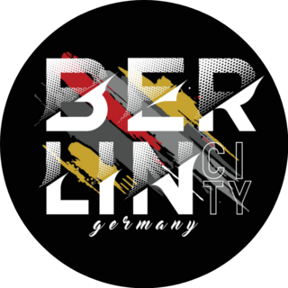 Germany Berlin City Abstract Typography Sticker
