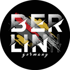 Germany Berlin City Abstract Typography Sticker